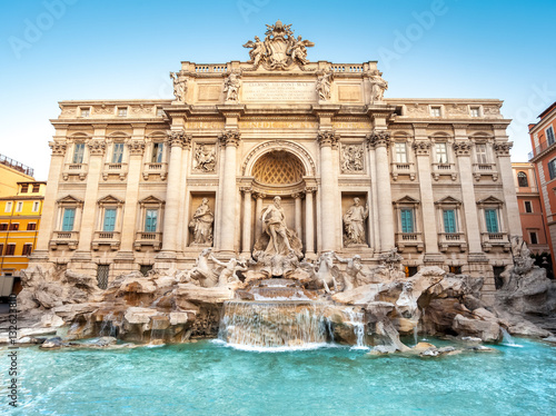 Trevi fountain at sunrise, Rome