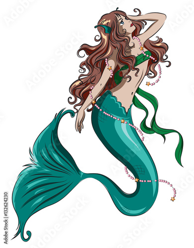 The Little Mermaid with a beads