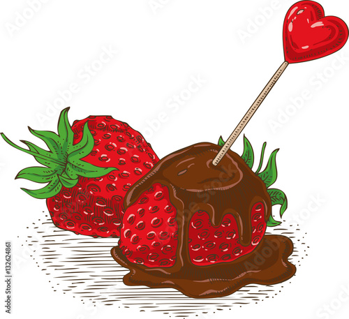 Ripe Red Chocolate Covered Strawberry