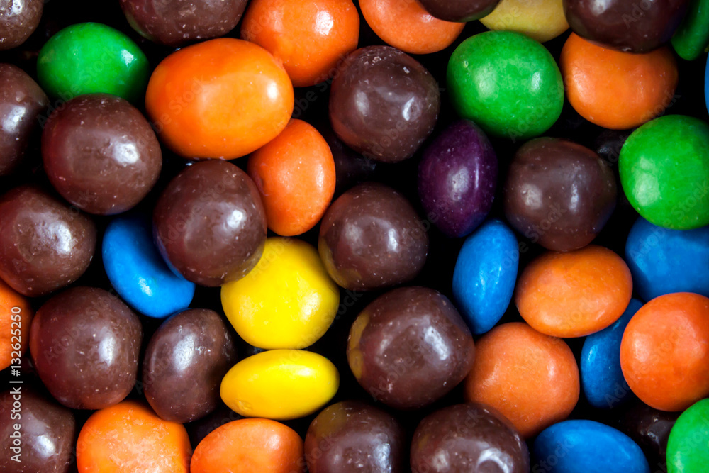 Multi color candy close up Multi color candy close up