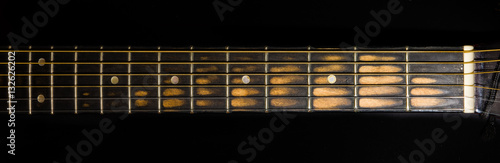 worn guitar neck (front view)