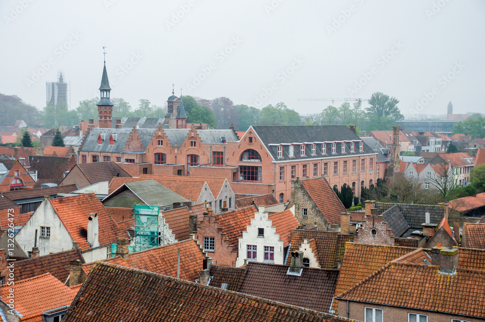 Obraz premium Aerial view of Brugge