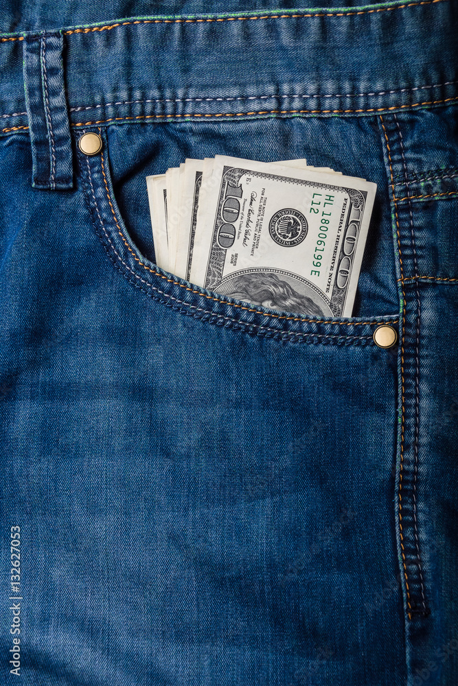 Dollar Bills in Pocket Dollar Bills in Pocket