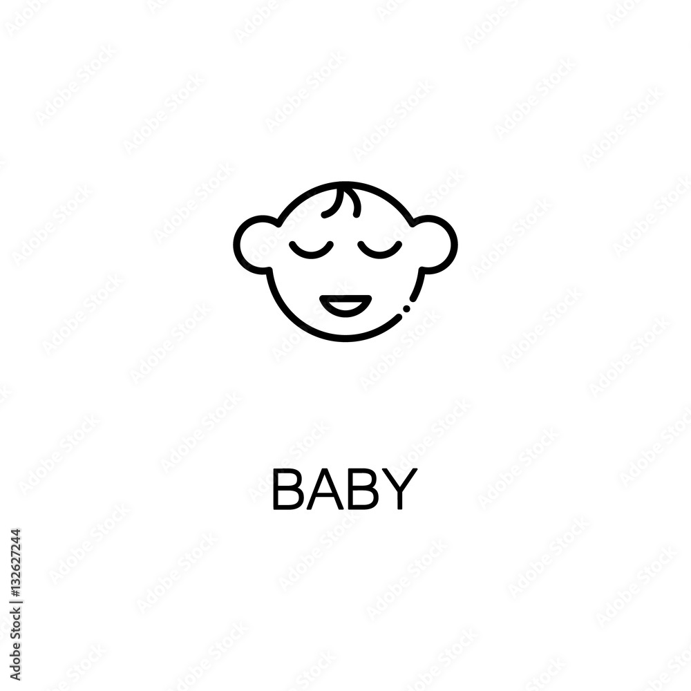 Baby line icon