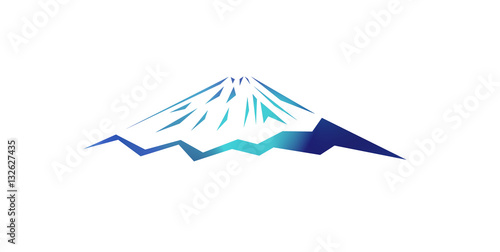 Logo mountain  Fuji .