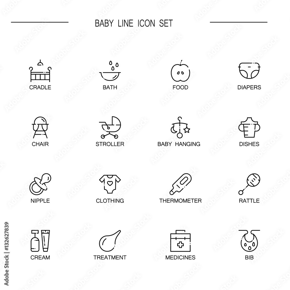 Baby's icon set Baby's icon set