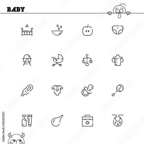 Baby's icon set photo