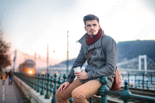 Photography Guy taking a break in sightseeing