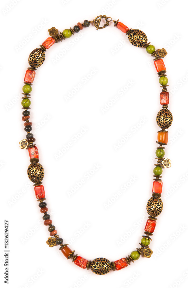 Jewellery necklace isolated on white background Jewellery necklace isolated on white background