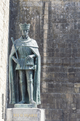 Statue of king Duarte, also called Edward, ancient Portugal sovereign, placed in Viseu photo