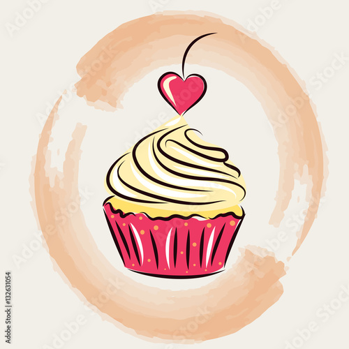 Sweet cupcakes. St. Valentines Day.