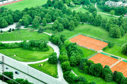 Fototapeta Naklejka Na Ścianę i Meble -  Aerial view of Munich, Germany