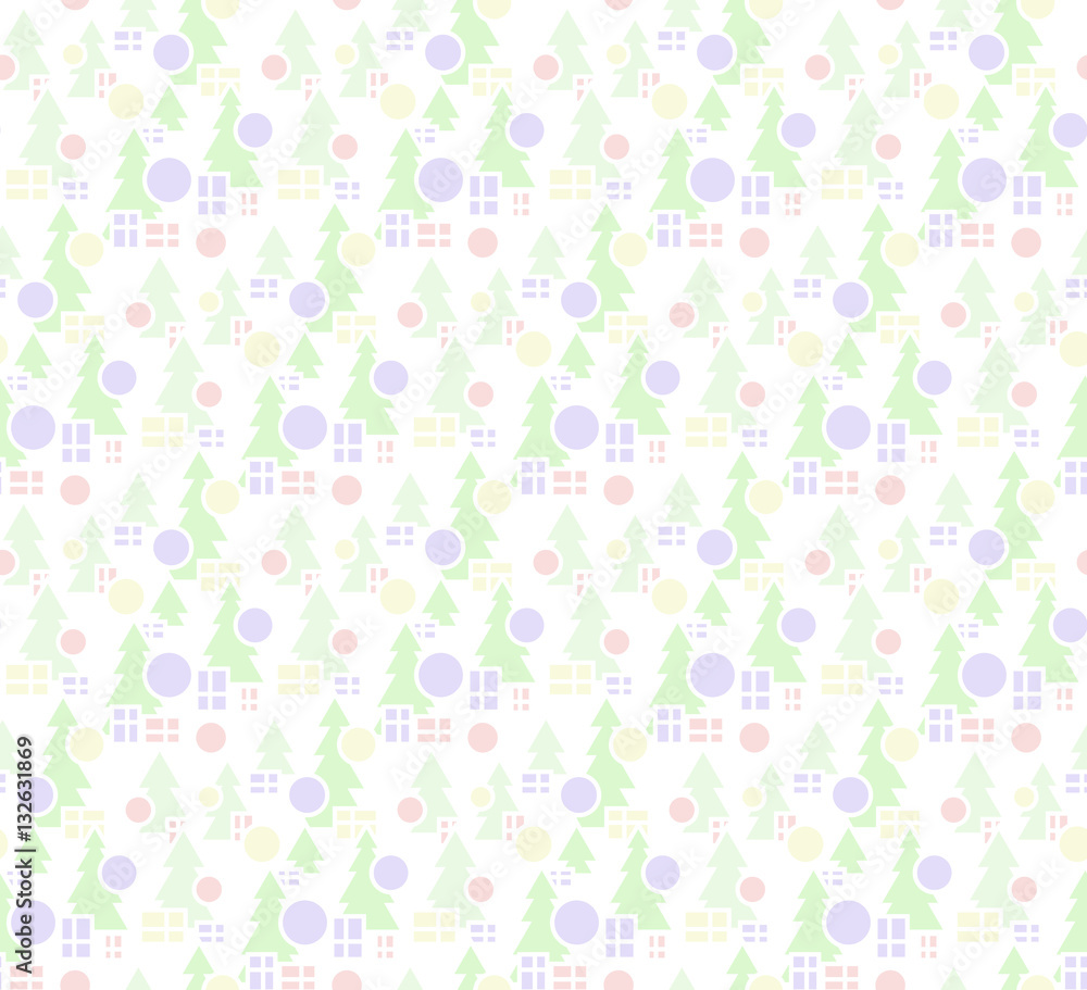 winter pattern of Christmas trees and toys winter pattern of Christmas trees and toys