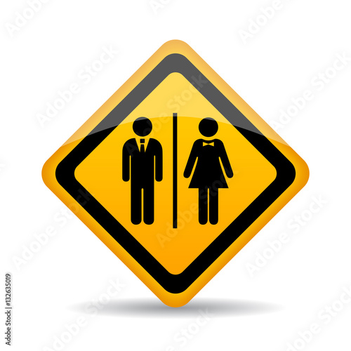 Man and woman vector sign