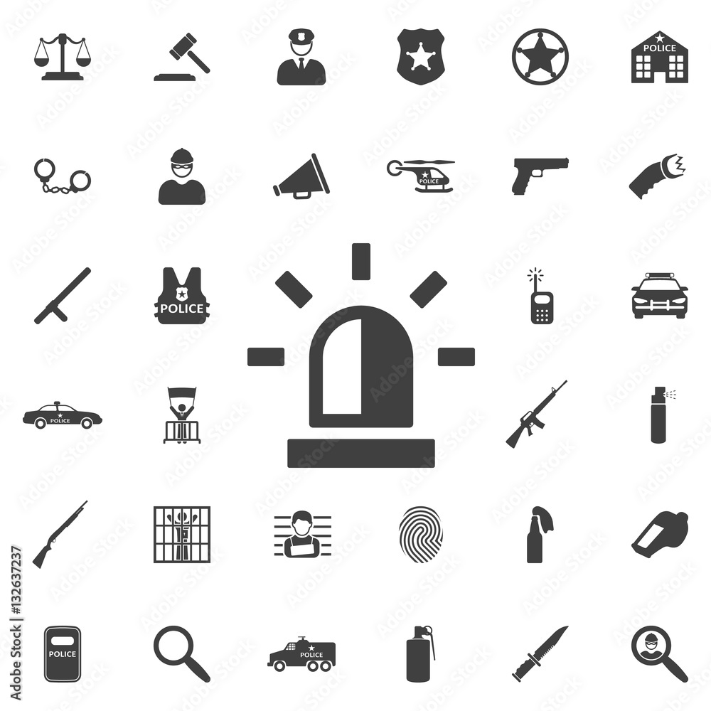 Police single icon. Police single icon.