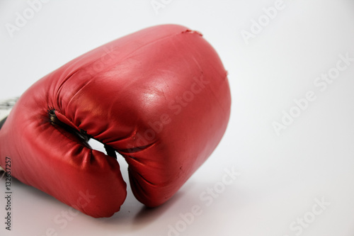 Red boxing glove phtograph