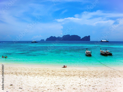 Beach of Koh Phi Phi Don, Phi Phi Islands, Thailand, Asia