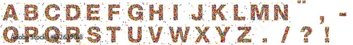 Buntes Konfetti Buchstaben, Alphabet, vektor