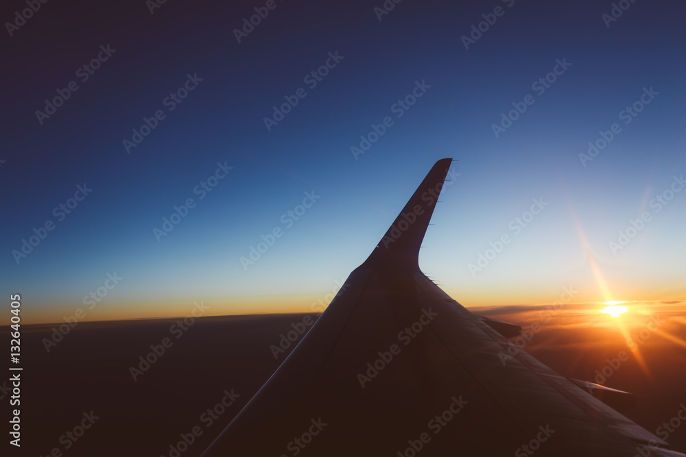 custom made wallpaper toronto digitalsunset view from the window of an airplane