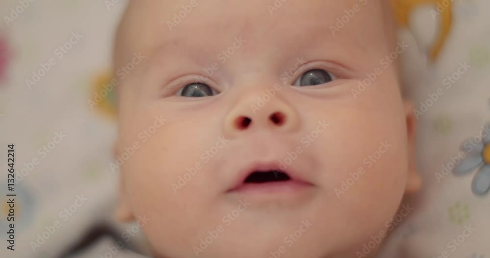 Soft focus close up of child's face in bed. Soft focus close up of child's face in bed.