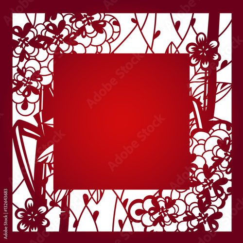 Laser cut vector template layout