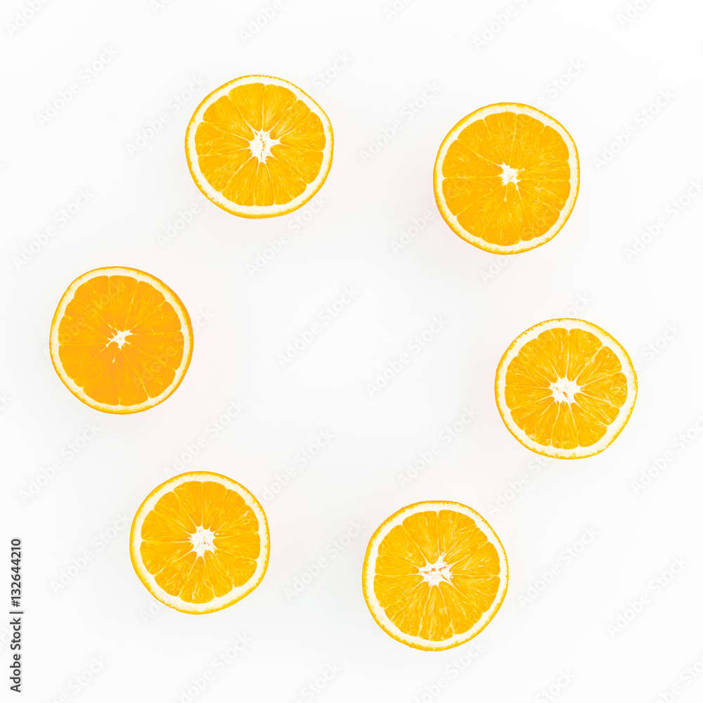Obraz premium Colorful pattern made of citrus fruits, Flat lay, Top view.