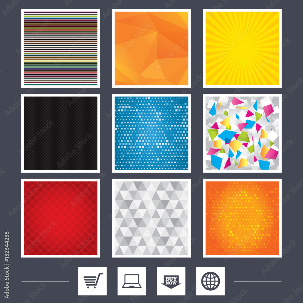 Online shopping icons. Notebook pc, cart, buy. Online shopping icons. Notebook pc, cart, buy.