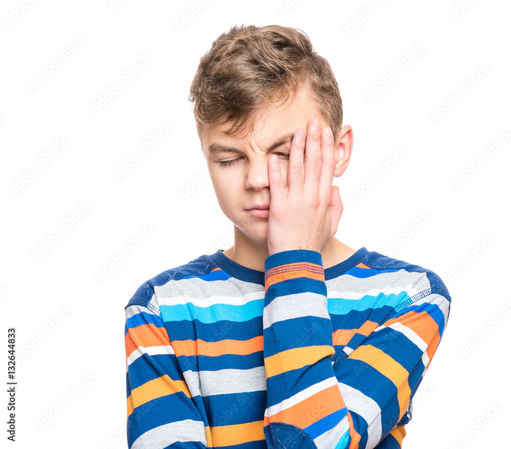 Emotional portrait of teen boy Emotional portrait of teen boy