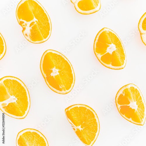 Orange. White Background. Flat lay © artifirsov