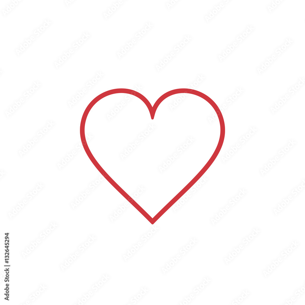 Heart Icon outline Vector. Love symbol. Valentine's Day sign.