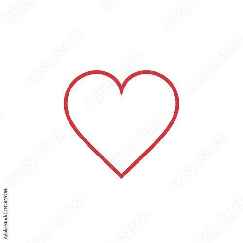 Heart Icon outline Vector. Love symbol. Valentine's Day sign.