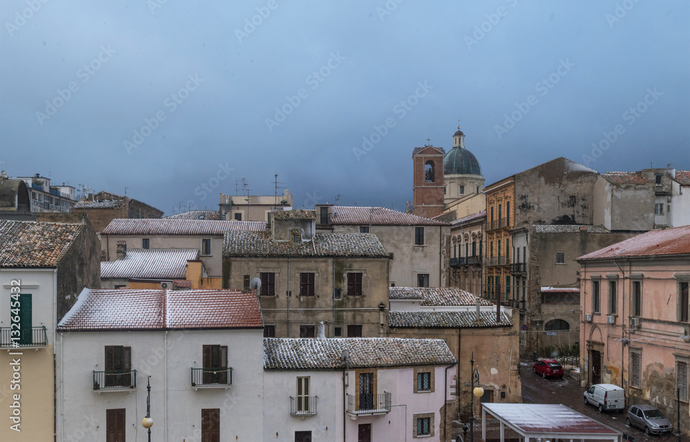 Ortona (Abruzzo, Italy) - The city on the Adriatic sea, with great port, medieval castle and nice historic center. Here during a rare snowfall