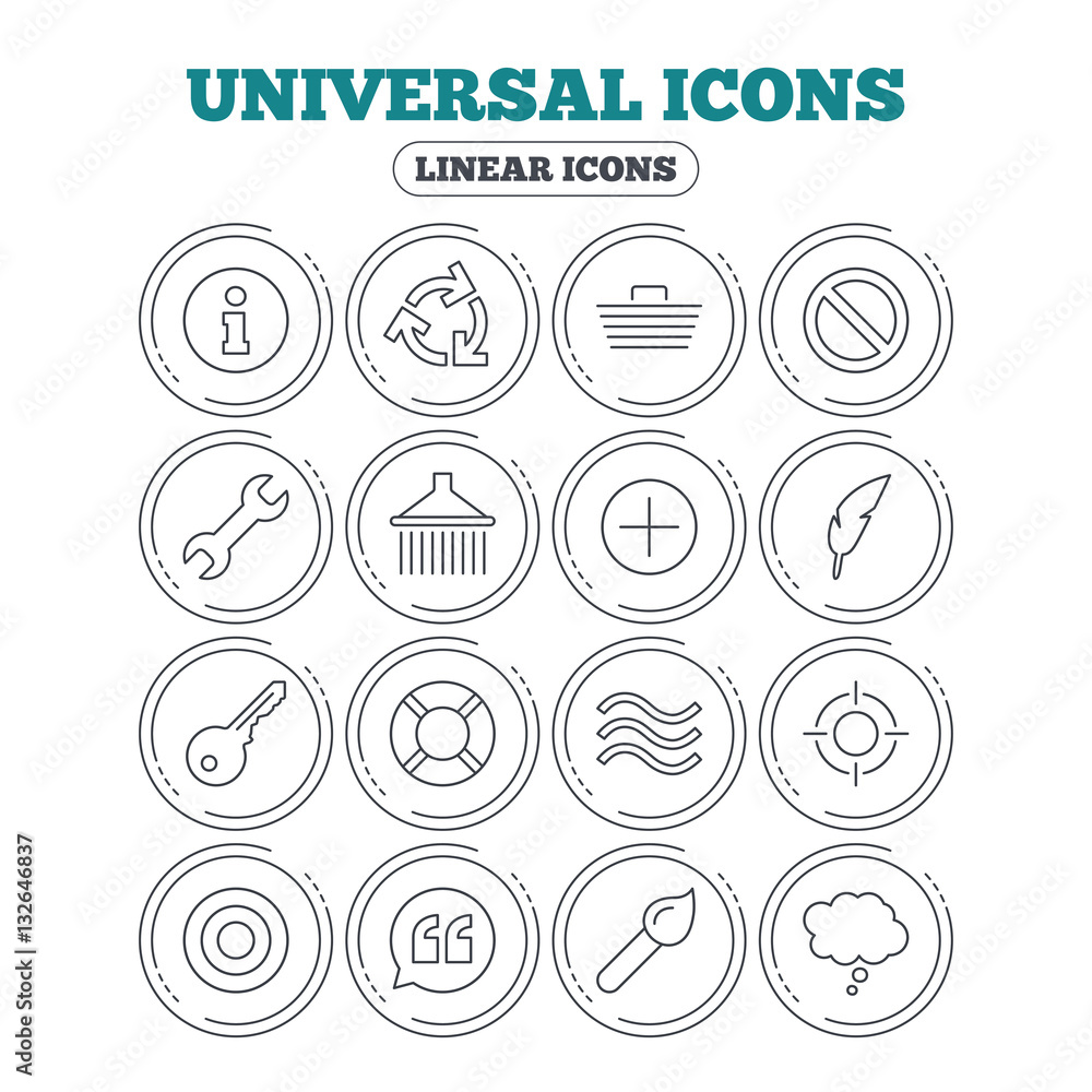 Universal icon. Information, shopping and shower.