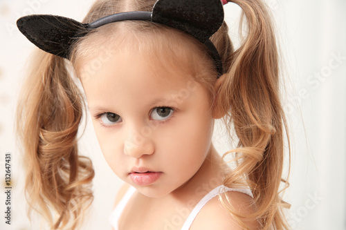 Little cute girl, closeup