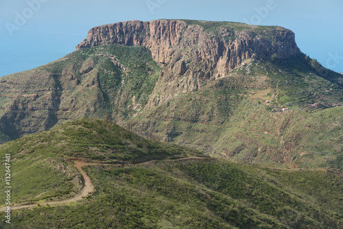 La Gomera landscape, The tableland La Fortaleza, Canary islands, photo