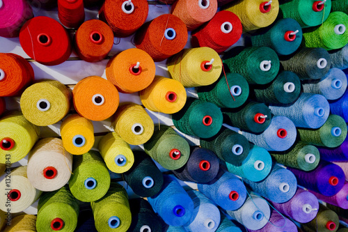Obraz na płótnie Colorful Thread Cone Spools