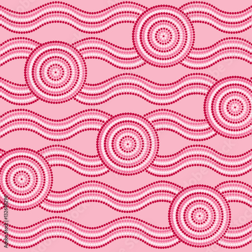 Abstract Aboriginal dot painting in vector format.
