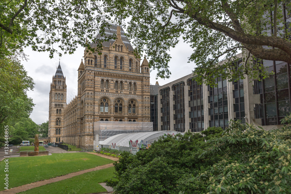 LONDON, ENGLAND - JUNE 18 2016: Amazing view of Natural History Museum,  London, Great Britain