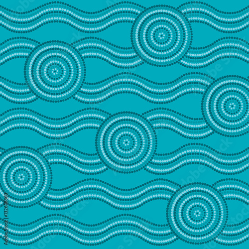 Abstract Aboriginal dot painting in vector format.