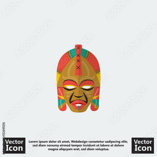 Tribal mask icon