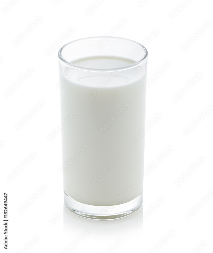 Glass of milk isolated on white Glass of milk isolated on white