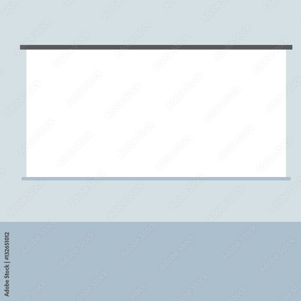 Empty Office Information Board. Vector illustration