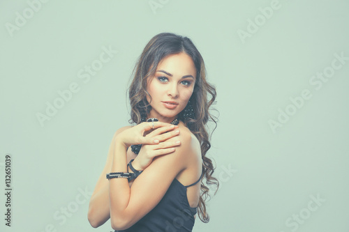 Portrait of a beautiful woman with necklace