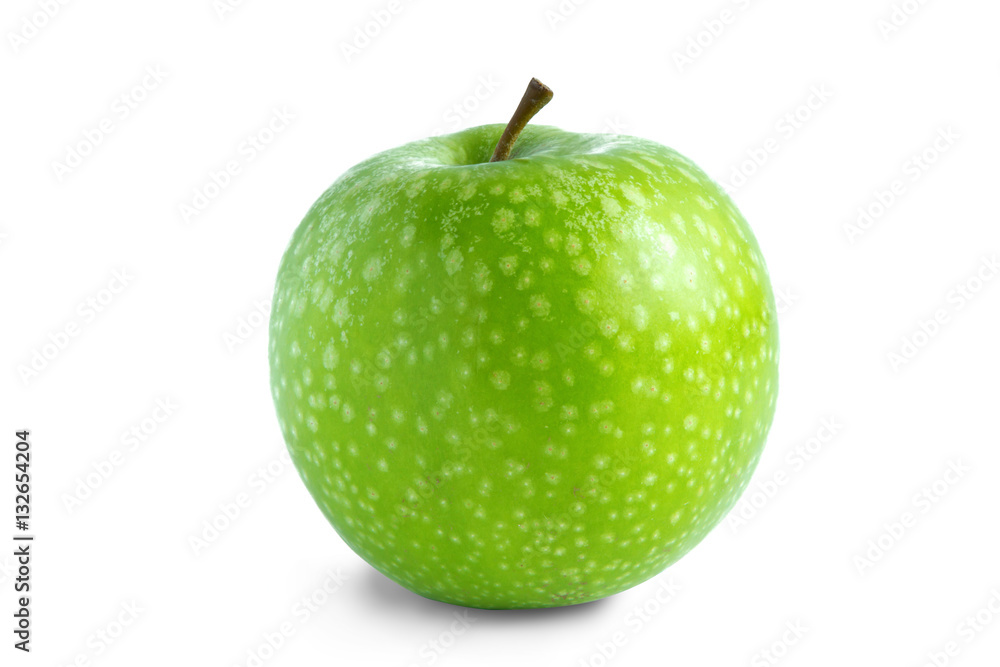 Green apple isolated white background Green apple isolated white background