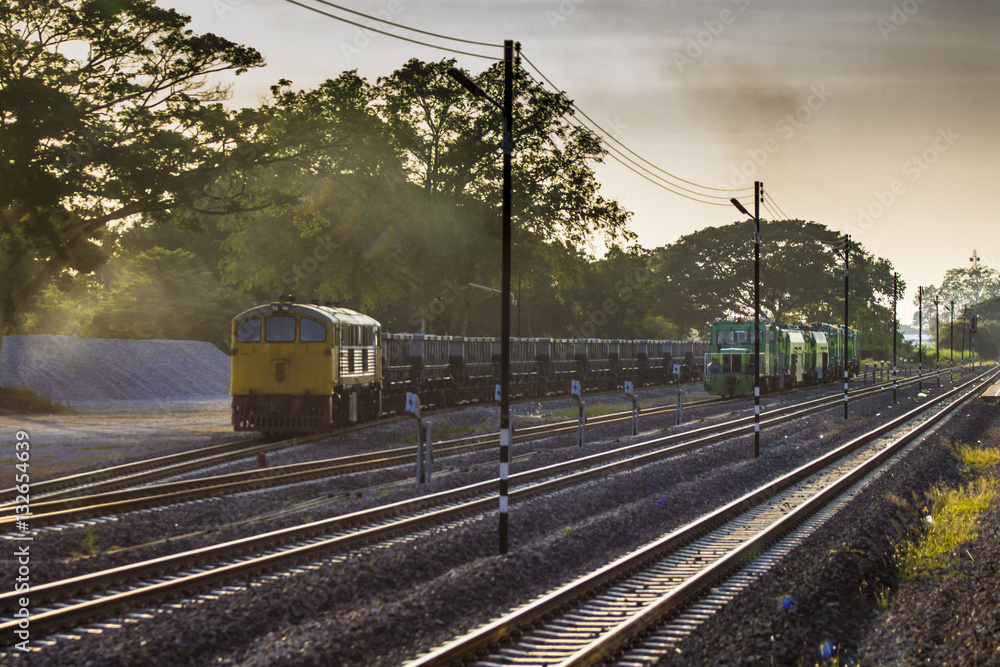 Fototapeta premium Maintenance train of State railway of thailand