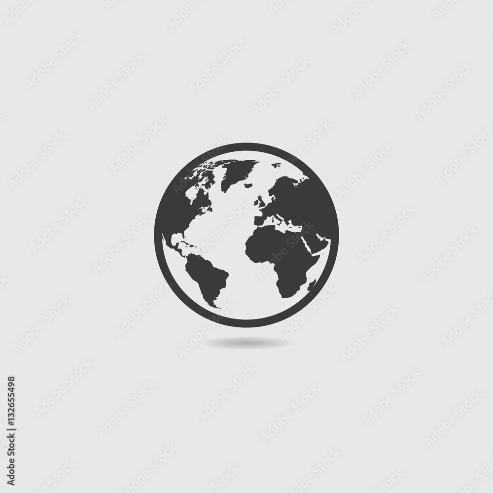 Earth or Globe Vector Icon