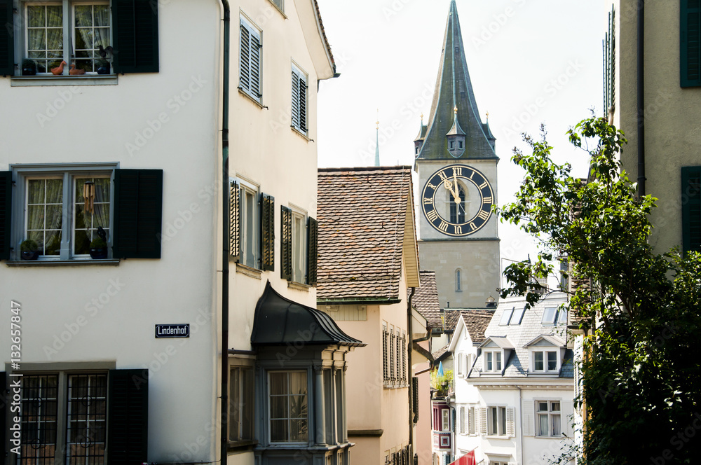 Buildings in Lindenhof - Zurich - Switzerland