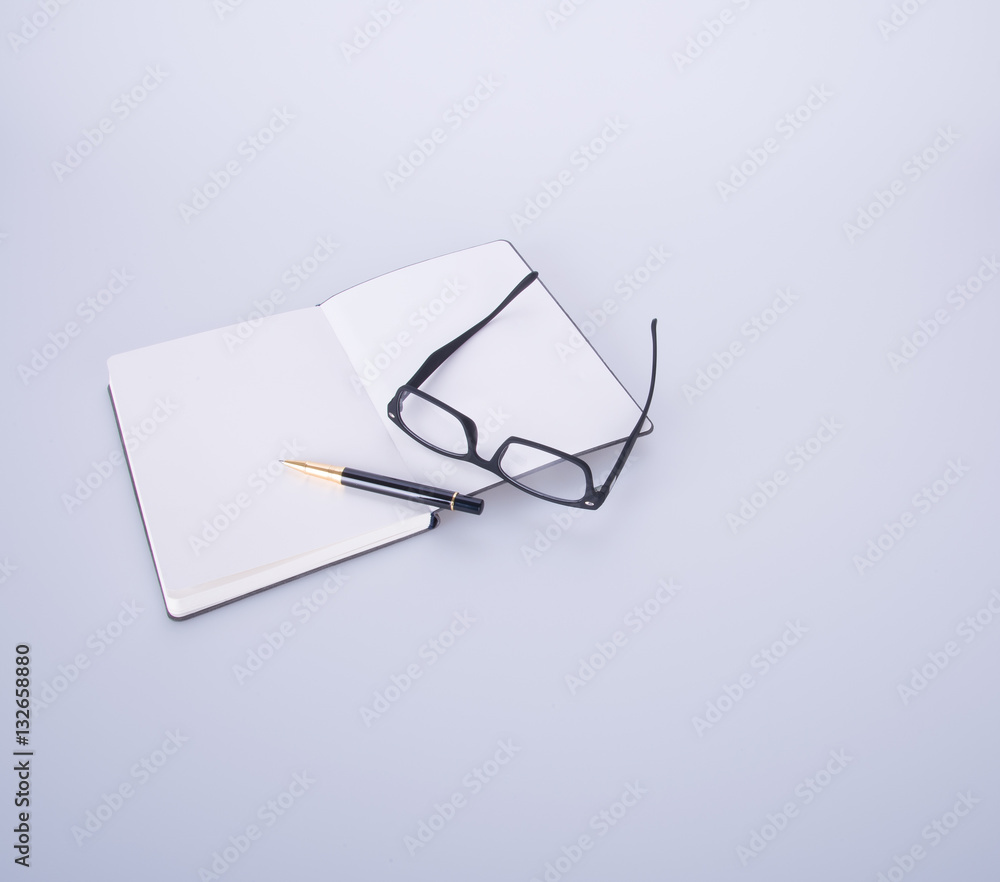 diary or open leather notebook on the background. diary or open leather notebook on the background.