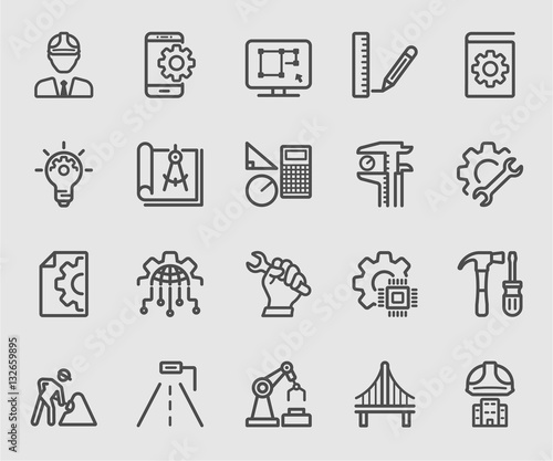Engineering line icon