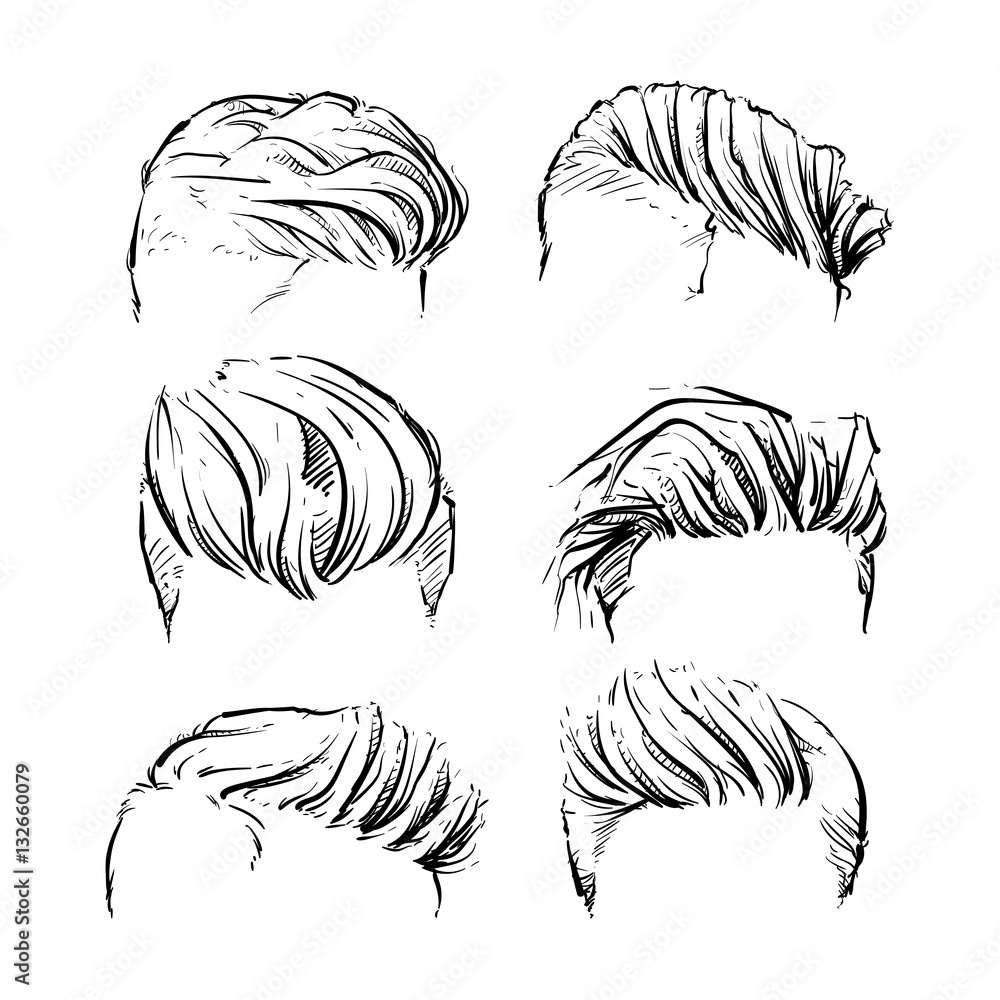 hipster hair drawing